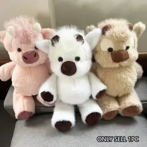 Scottish Highland Cow Plush Toy, Adorable Highland Cow Stuffed Animal, Perfect Gift for Adults, Boys, Girls, Christmas or Birthday