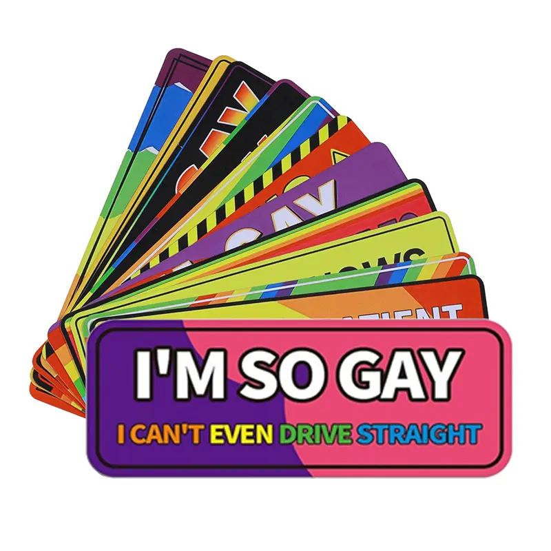 Rainbow Magnetic Bumper Sticker – Funny Reusable Car Magnet, 7.8 x 3.1 Inches, Automotive Exterior Accessory for Cars, Trucks and Refrigerator Decor