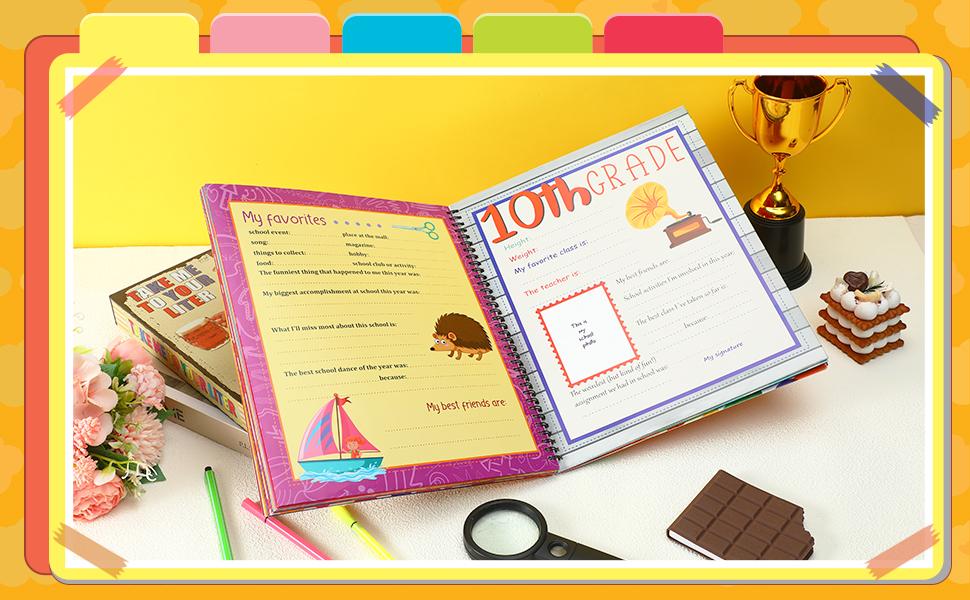 School Memory Book Preschool Back to School Gifts Keepsake for Kids Scrapbook Photo Memories from Preschool Through 12th Grade with 14 Pocket for Storage Portfolio Every Grade Pictures Campus Back to School Season Supplies School Memory Book Preschool Back to School Gifts Keepsake for Kids Scrapbook Photo Memories from Preschool Through 12th Grade with 14 Pocket for Storage Portfolio Every Grade Pictures Campus Back to School Season Supplies