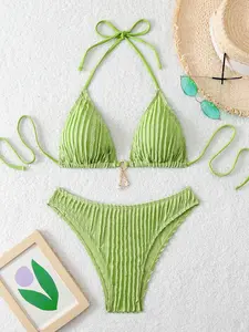 Women's Fashion Two-Piece String Bikini Set, Stylish Swimsuit for Beach & Pool, Comfortable and Sexy Swimwear for Summer