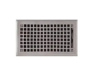 New 6" x 10" Brushed Nickel Oversized Mission Solid Brass Wall Register by Signature Hardware