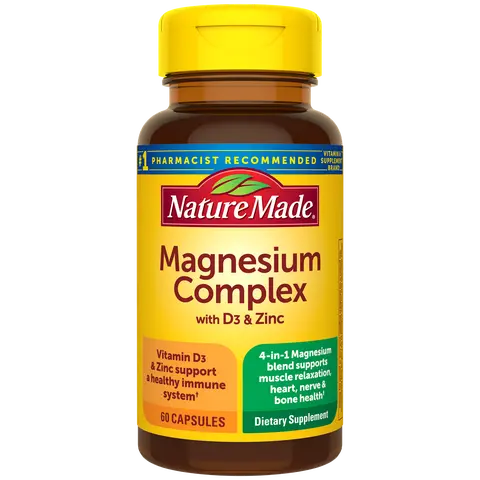 Magnesium Complex Capsules with D3 and Zinc