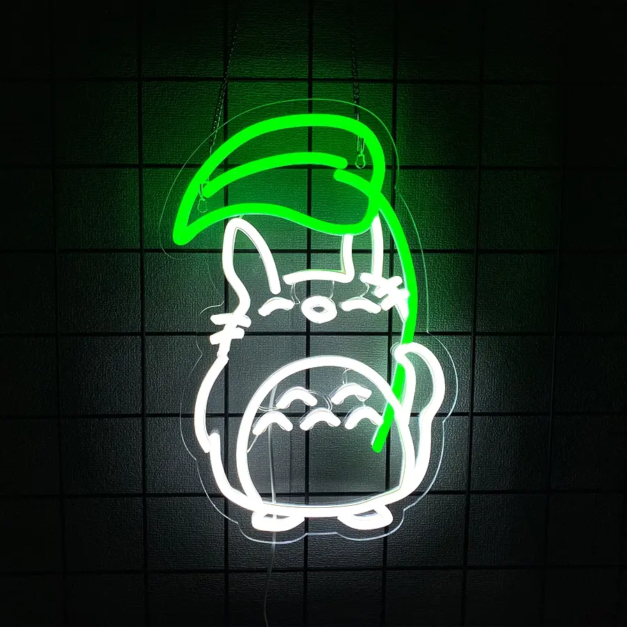 Cute Totoro Light,Cartoon Totoro Night Light,  Chinchilla Lights for Kid's Bedroom Totoro Lover Gift Wedding Christmas Decoration