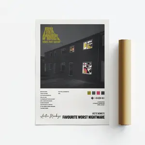 Arctic Tee, Hip Hop Rock Monkeys, Fwn Album Art Poster, Print, Music, Tracklist 45740 380