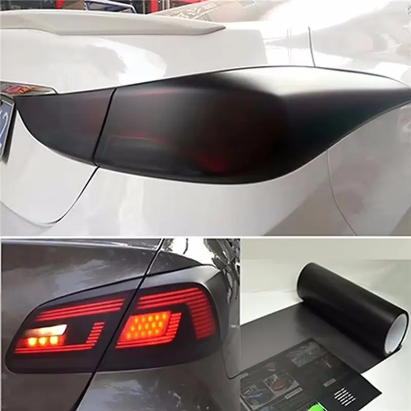 Matt Black Automobiles Car Light Headlight Taillight Tint Vinyl Film Smoke Sticker Sheet Fog Rear Lamp Car Accessories