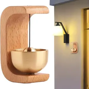 1/2Pack Doorbell Hangable Entry Door Bell Suction Door Type Vintage Shopkeepers Bell Door Chime Door Bell Magnetic Solid Wood Home / Office / Store / Garden / Entryway / Wall Decor Supply Bell Wind Chime Hanging Ornament Door Opening Wooden Door Bells