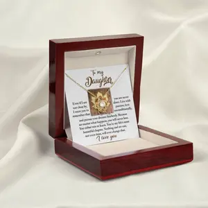 Gift for Daughter - Live With Passion - Love Knot Pendant Necklace, Perfect for Birthday, Christmas, Graduation, Elegant & Trendy Necklaces for Every Occasion - Perfect for Gifts, Daily Wear, or Special Events | Shop Now!