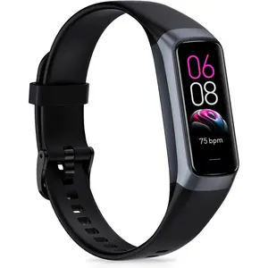Fitness Tracker with 24/7Heart Rate, Blood Pressure, Sleep Tracking, Calorie, Activity Tracker with 1.1" AMOLED Color Screen, Waterproof Step Tracker for Android iPhones Women Men