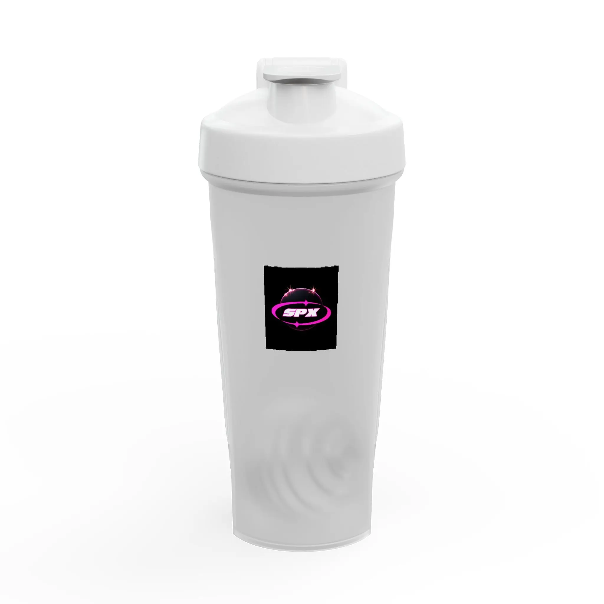 Protein Shaker Bottle — Neon Pink Retro 'PR' Gym Fitness Shaker