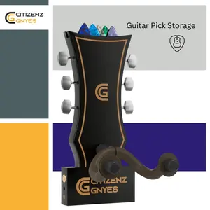 CITIZENZ GNYES Guitar Wall Stand with Multicolored LED Lights – CG05 Blackout