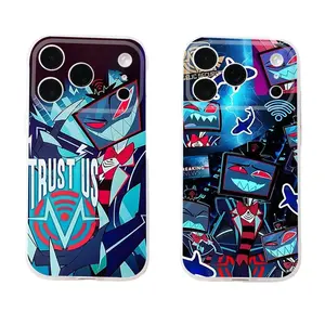 H-HazbinS Vox Hotel Trust Us Phone Case for iPhone 17 Pro Max Air 16 Pro 15 14 Plus 13 12 11 and Samsung S26-S23 Plus Ultra Frosted Clear
