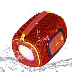Wireless Speaker with Colorful Gradient Ambient Light, Heavy Bass Stereo Sound, Long Standby, Ideal for Home, Bedroom, Party, Bar Decor
