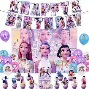Anime Witch Girl Group Birthday Party Decoration Set – Anime Idol Girls Group Party Supplies-Inspired Backdrop Banner, Balloons & Cake Toppers | Cool Birthday Gifts, Party Supplies for Girls, Kids & Teens