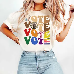 Vote Shirt, Banned Books, Reproductive Rights & LGBTQ Activism Shirt - Multiple Styles, Colors And Sizes For Men And Women Clothing Cotton Fit Top