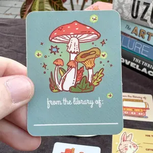 Comfhaus - Mushroom Bookplate Sticker