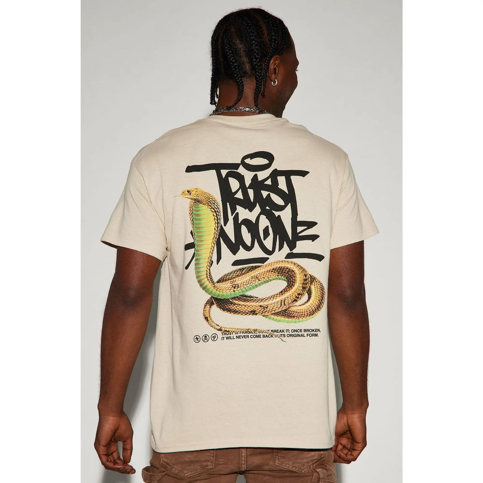Beware Of Snakes Short Sleeve Tee - Tan Beware Of Snakes Short Sleeve Tee - Tan