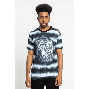 Horizontal Stripe Dyed Tiger T-Shirt