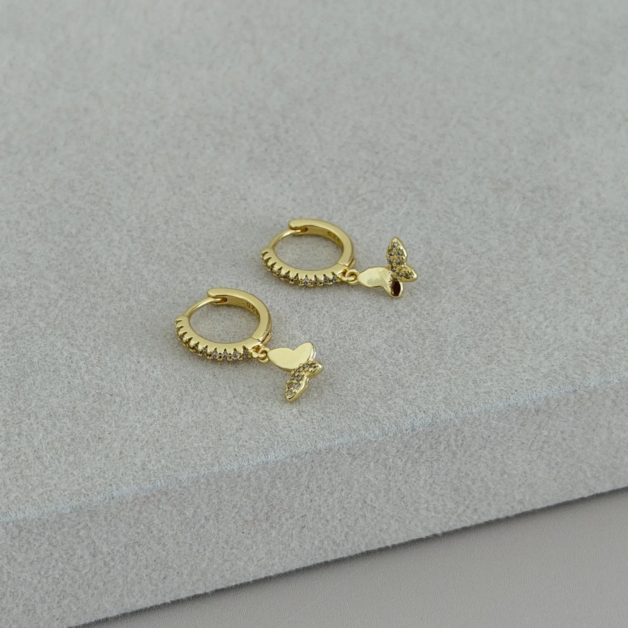 Butterfly Charm Hoops