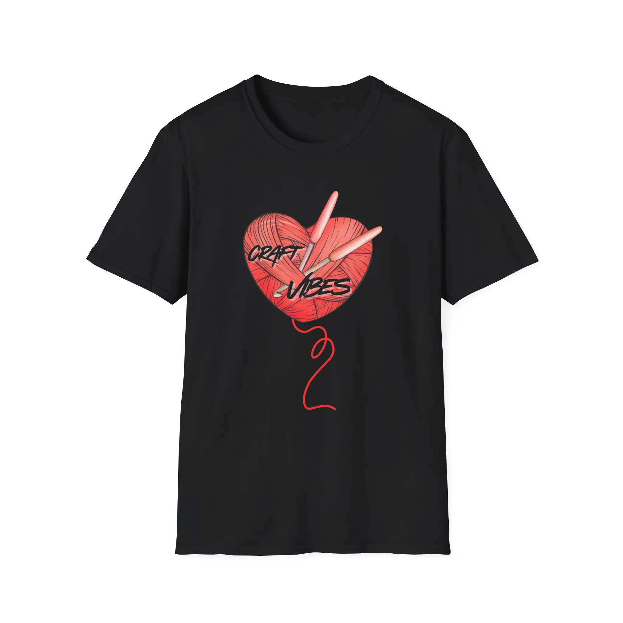 Craft Vibes Unisex Softstyle T-Shirt, Cute Crafting Tee, Handmade Gift, DIY Lover Shirt, Artsy Apparel, Creative Hobby Top Casual Cotton