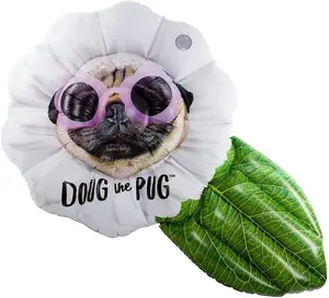 Doug The Pug Inflatable Pool Float Lounger Summer Beach Raft Puncture Resistant Mighty Mojo