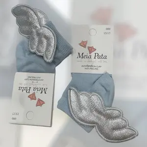 Whimsical Angel Wing Ankle Sock-Soft Blue