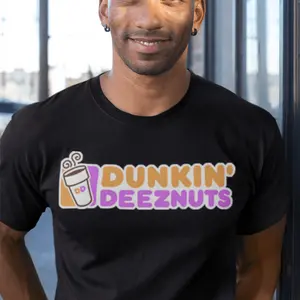 😂 Dunkin Deeznuts T-Shirt - TOP 5 BESTSELLER | Viral Coffee Humor | Premium 100% Cotton Tee