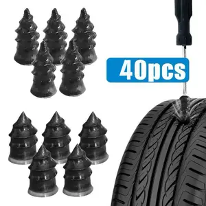 Car Tire Repair Rubber Nail Kit, Car Tire Repair Rubber Nail Kit with Tire Repair Tool, Universal Tire Repair Tool for Car, Motorcycle, Bicycle, Car Repair Tools, Tire Patch Repair Kit