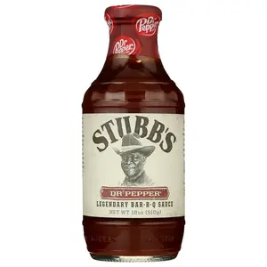 Stubb’s Dr Pepper BBQ Sauce 18oz - Legendary Texas Mashup with Bold Authentic Flavor for Grilled Chicken & More