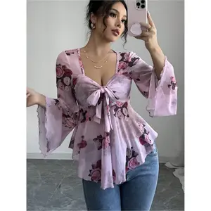 A new Korean version of fashion temperament V-neck one-button solid color long-sleeved small suit jacket