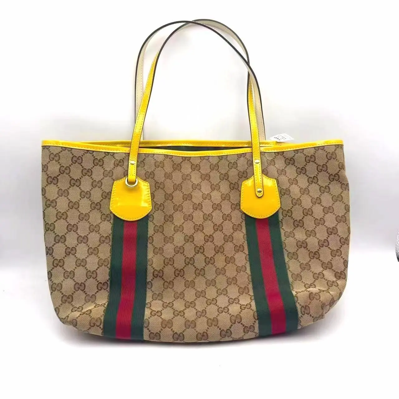Pre-owned GUCCI hz9 Classic Double G Monogram Tote Bag 71885