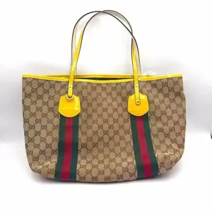 Pre-owned GUCCI hz9 Classic Double G Monogram Tote Bag 71885