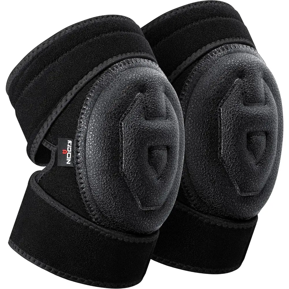 PVC & Gel Knee Pads for Adults (Pair Pack) - Tough Durable PVC Cap, Soft Foam Cushion, Waterproof, Anti-Slip, Adjustable Straps, Lightweight, Pinch-Eliminating, Airflow-Enhancing, Sweat-Reducing Work Safety Gear for Gardening, Cleaning, Floor Protection,,