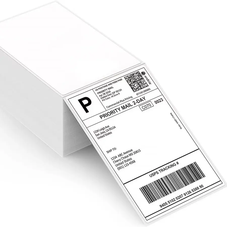 10x15cm Blank Thermal Label Paper, 500pcs/roll Self Adhesive Shipping Label, Blank Shipping & Stamps Roll for Logistic Label Printer, Thermal Printing Labels, Labels For Printers