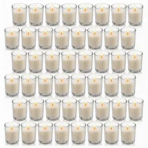 48-Pack of Scented Soy Wax Wish Candles |   Warm White, Pastel Colors & Metallic Accents for Home Decor, Weddings & Gifts