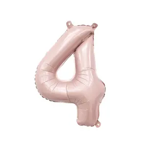 Barely Blush Mylar Number Balloons (32 Inches) Decor Matte Stylish and No helium Required Decoration Float