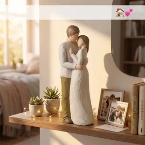Love Gifts, Couple Figurine, Love Statue Gift for Wedding, Romantic Couple Figurines Best Gifts for Anniversary, Valentine’s Day, Birthday, Gifts for Boyfriend, Bedroom Decor