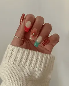 Glamor Beauti Croc Couture 10 PCS Reusable Press-On Nails Handcrafted 3D Gel Set Long Lasting Eco Friendly Nail Kit Included with Free Application Kit