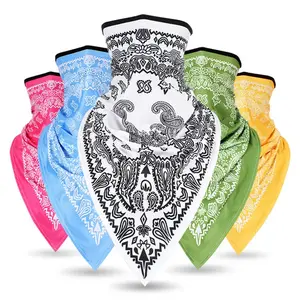 Men Women Bandanna Mask Sports Paisley Bandana Wrap Triangle Face Cover Ski Tube Scarf Fishing Hunting Hiking Neck Gaiter Shield
