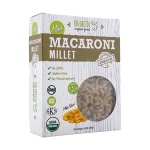 BIG GREEN Organic Mini Macaroni Pasta - Gluten-Free, Vegan Fusilli for Healthy Eating, 250g