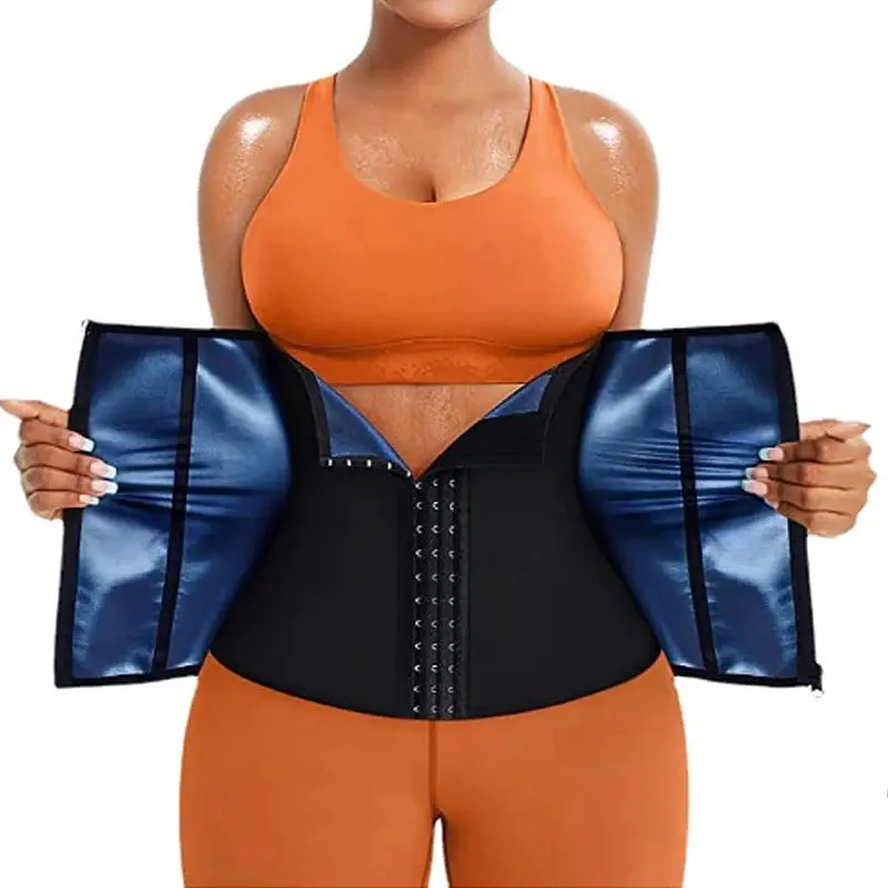 New styleBurVogue Waist Trainer Trimmer Corset  Sweat Belly Band Sports Girdle Sauna Suit Waist Trimmer Sweat Bands for Stomach