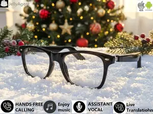 AI Smart Glasses with Real-Time Translation | Hands-Free Calls | Music| Excellent Sound Quality | 110mAh Dual Batteries | Replaceable lens design  |40g Lightweight & Comfortable for Daily Wear|Anti-Blue Light | Perfect for travel, driving, global meetings