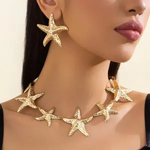 Ivory Statement Star-Shape Necklace Set