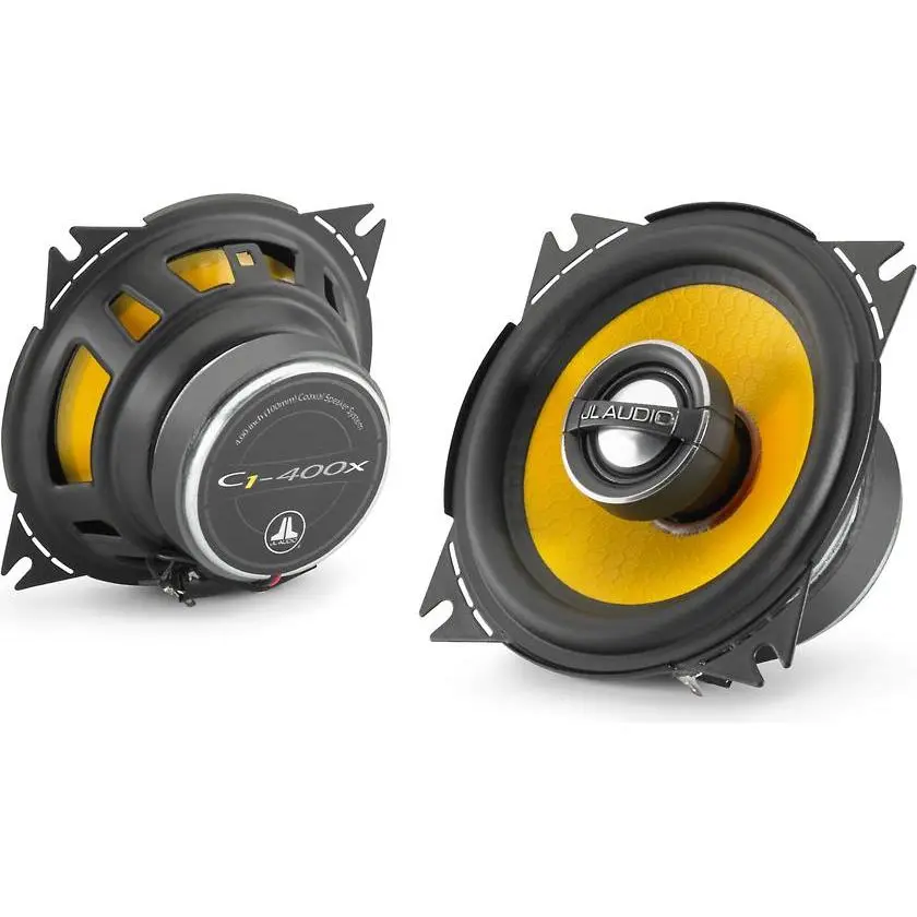 JL Audio C1-400x 4.0" Coaxial Car Speakers, 35W RMS, 4Ω, Pair 010-03121-00 (99040)