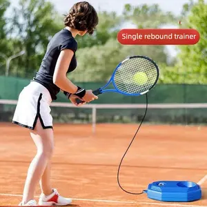 Rebound Tennis Trainer Set with Racket & String-Attached Rebound Ball | Single-Player Outdoor Sports Equipment | Kid-Friendly for Parent-Kid Fun
