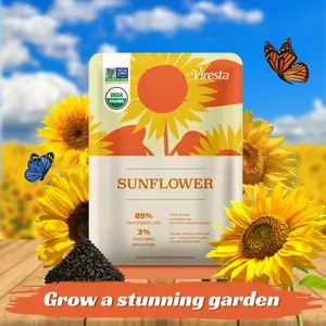 Sunflower Seeds for Planting | Heirloom Seeds | High Germination, Open Pollinated Sunflower Seeds to Plant for Home Garden, Outdoors & Attracts Pollinators