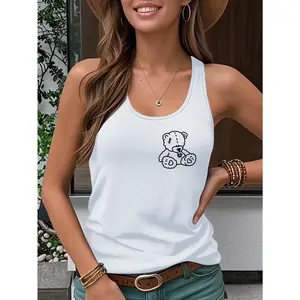 Women's Abstract Geometric Print Camisole Sleeveless Blouse Basic Top - Opaque Non-Sheer Machine Washable Suitable for Mountain Climbing, Outdoor & Dating Wear, Spring New Arrival for, Casual Layering, Daily Outfits