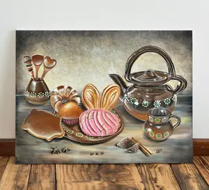 Cafecito Y Pan Dulce  Poster Unframed , Cafe de Olla, Mexican wall art, mexico art, Mexican decor, mexican gifts, pan dulce, mexican paintings