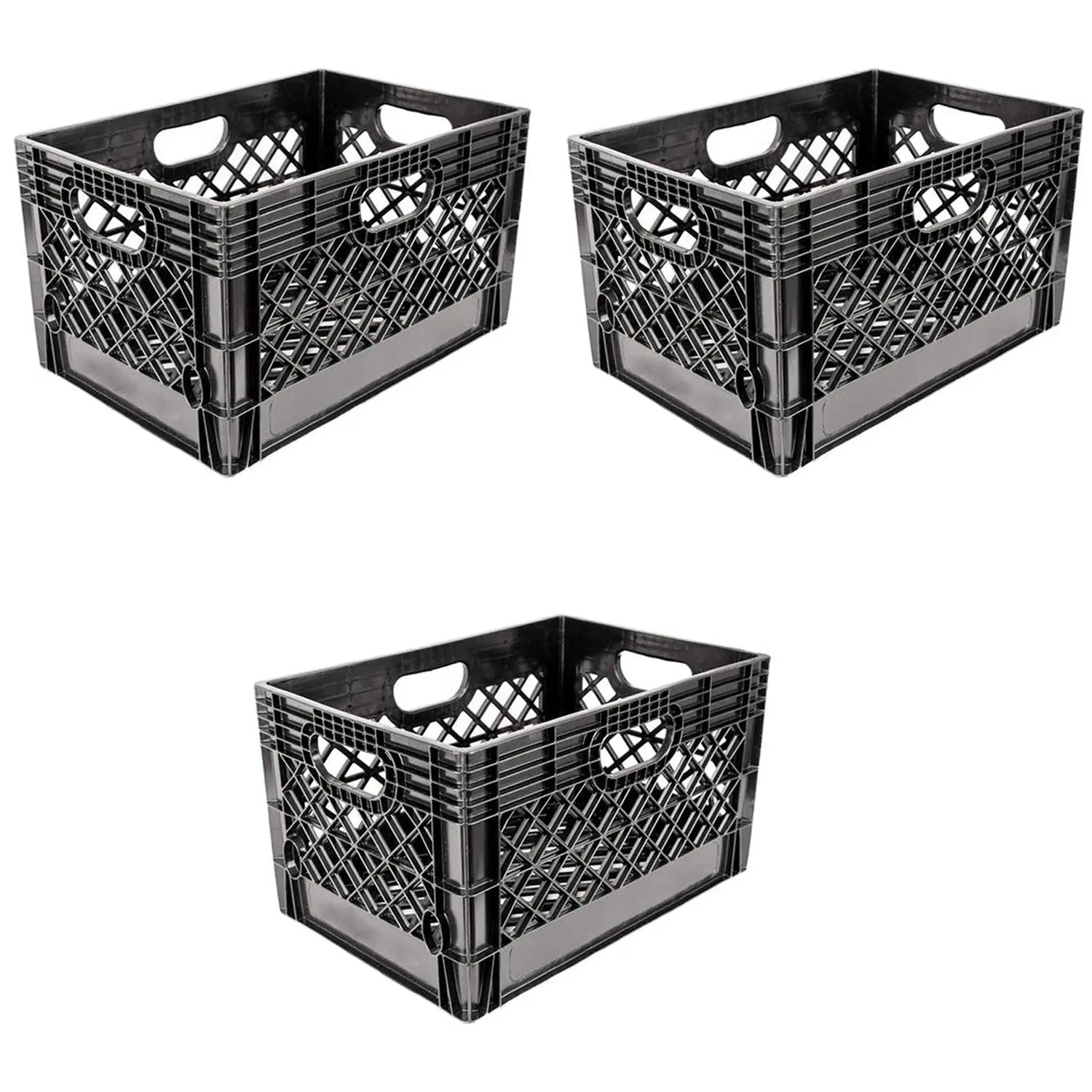 Juggernaut Storage Stackable Storage Crate with Handles Boxes Organiser