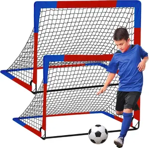 2 Pack Pop Up Soccer Goal Nets 4x3 ft for Kids | Portable Indoor Outdoor Practice Goals
