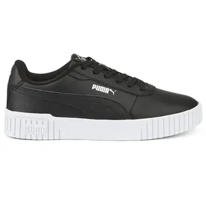 PUMA Womens Carina 2.0 Lace Up Sneakers Shoes Casual - Black
